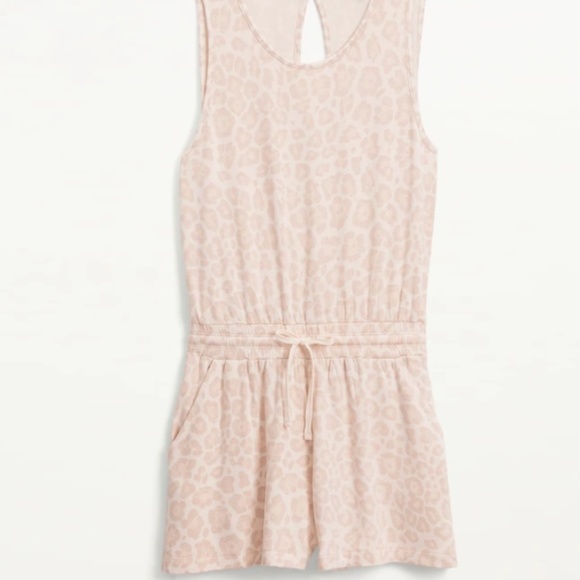 Supersoft Terry Tank Romper Oatmeal Leopard Size L - Picture 5 of 13